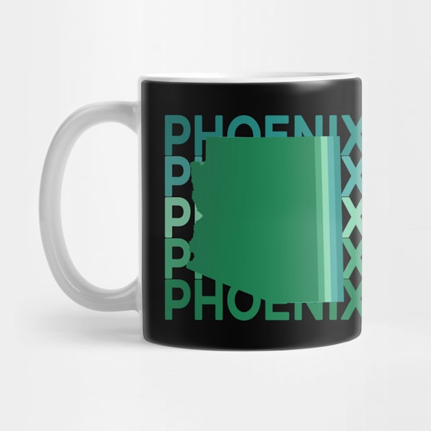 Phoenix Arizona Green Repeat by easytees